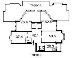 Продажа квартиры с террасой 411м и видом на Днепр. Київ