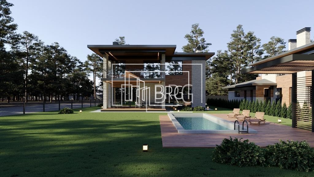 Продажа нового современного дома с бассейном 384м Козин. Київська обл